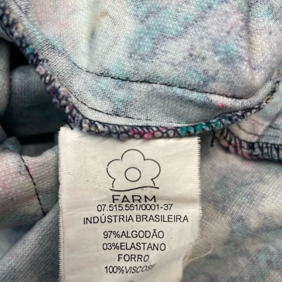 FARM RIO Brazil Floral Puff Sleeve Dress Sz Medium - Picture 6 of 7